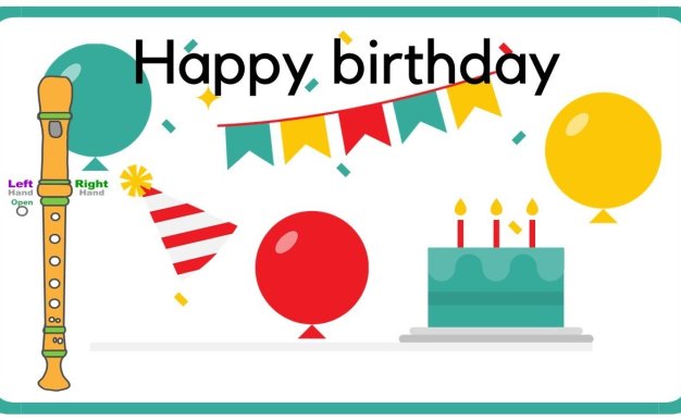 Recorder Lessons │Happy Birthday [ tutorial ] recorder songs