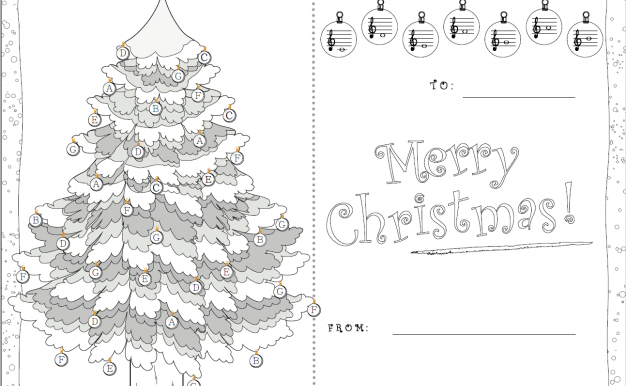 XMAS CARD music worksheet