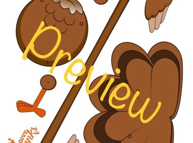 感恩節小火雞學習單