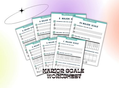大調音階學習單Major scale worksheet