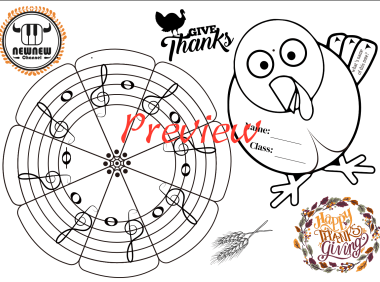 小火雞轉轉音高學習單高低音版本