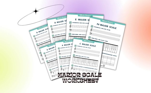 大調音階學習單Major scale worksheet