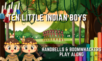 Ten little Indian Boys Handbells & Boomwhackers, Xylophone Play Along