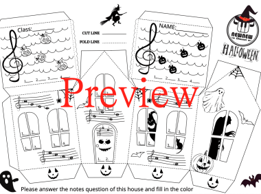 Halloween House Music Worksheet