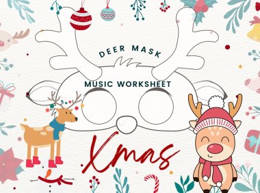 Music Worksheet Deer Mask For You