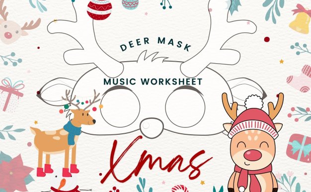Music Worksheet Deer Mask For You