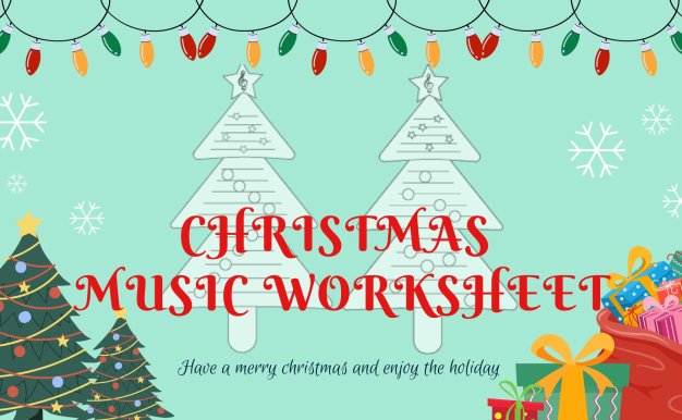 Christmas Trees Music Note Worksheet