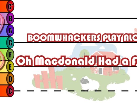 Boomwhacker music staff | Oh Macdonald Had a Farm